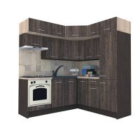 Bucatarie de Colt BIG GENA NEW ST. 190-200, Wenge / Decor 7648